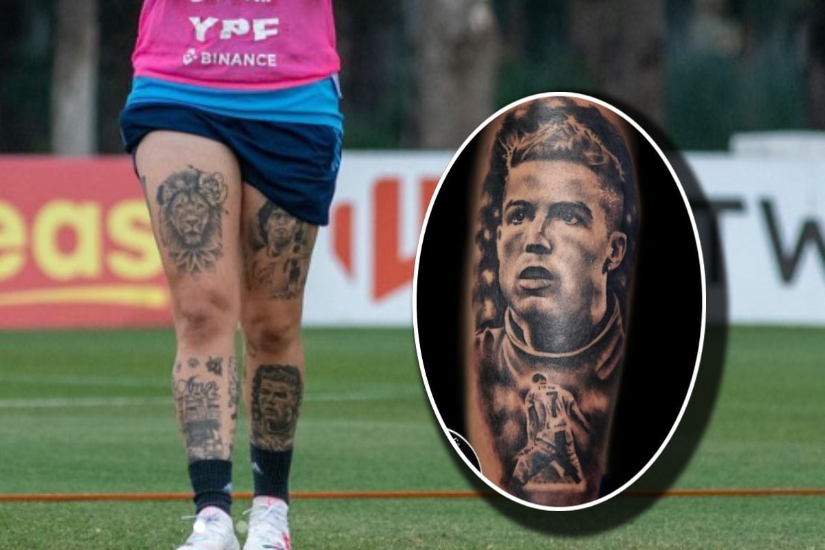 Brilla en la Selección Argentina y causa polémica por su tatuaje de  Cristiano Ronaldo: “No soy anti Messi” – Tiempo X