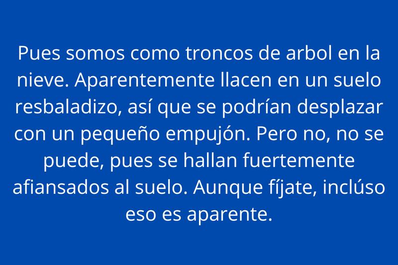 Texto "Árboles" de Frank Kafka modificado con cuatro faltas de ortografía.