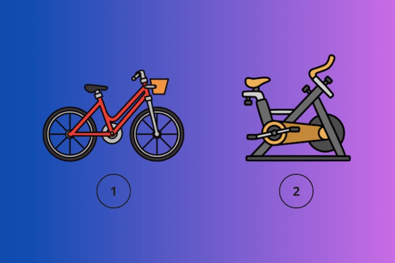 Dos bicicletas en este test de personalidad: una de paseo y otra estática.