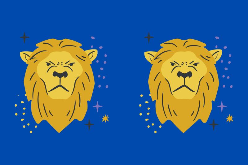 En este test visual hay dos cabezas de leones que parecen iguales, pero que tienen 5 diferencias entre sí.