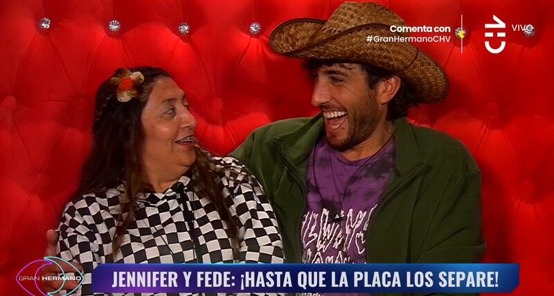 Jennifer Galvarini y Federico Farrell en "Gran Hermano" Chile