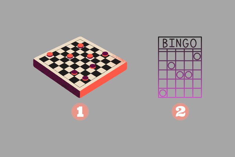 En este test de personalidad tienes que elegir entre dos juegos de mesa: damas y bingo.
