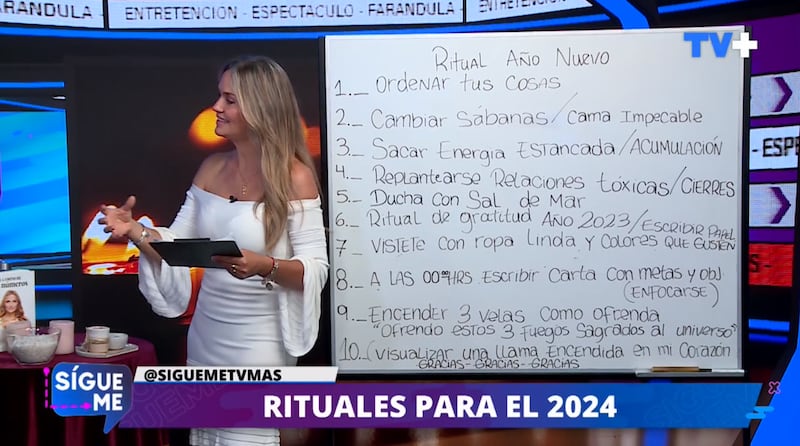 En “Sígueme”, la numeróloga compartió todos sus conocimientos para llegar el 31 de diciembre con una actitud de gratitud y conciencia.