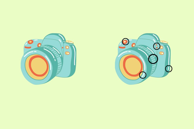 Ilustración de cámaras fotográficas.