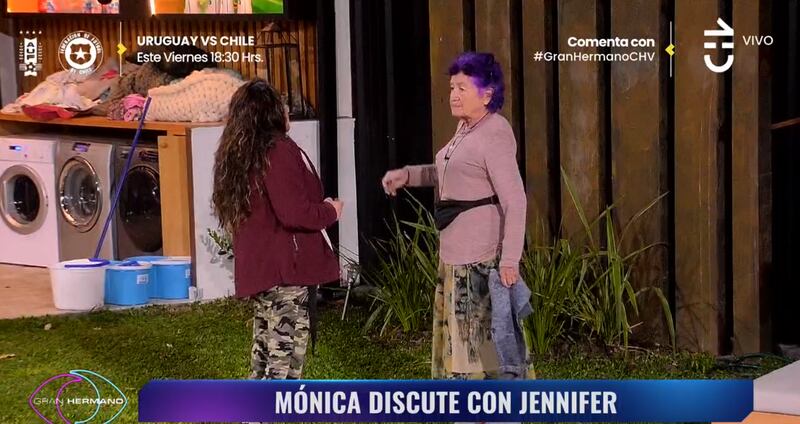 Jennifer Galvarini y Mónica Ramos discutiendo en "Gran Hermano" Chile