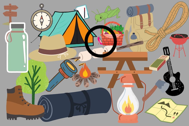 En este test visual hay muchos elementos que se ocupan en un campamento, pero debes encontrar el objeto que no corresponde.