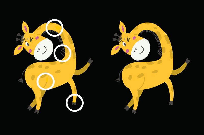 En este test visual hay dos jirafas que parecen iguales, pero no lo son.