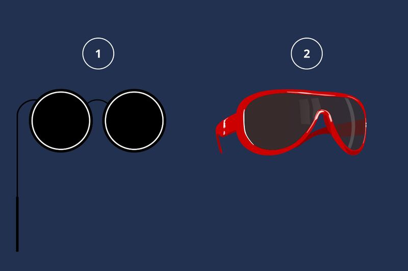 Dos ilustraciones de lentes.